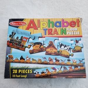 Melissa & Doug Red and Yellow Alphabet Train Puzzle